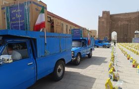 رزمایش اهدای ۱۰۰۰ بسته معیشتی