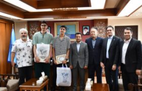 تجلیل از قهرمانان والیبال جهان در دانشگاه تبریز