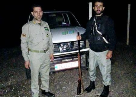 پایان تعقیب در ارسباران؛ شکارچی غیرمجاز با سلاح شکاری به دام افتاد
