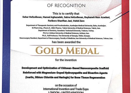 مدال طلای جهانی برای داربست پیشرفته استخوان در دانشگاه کینگستون لندن