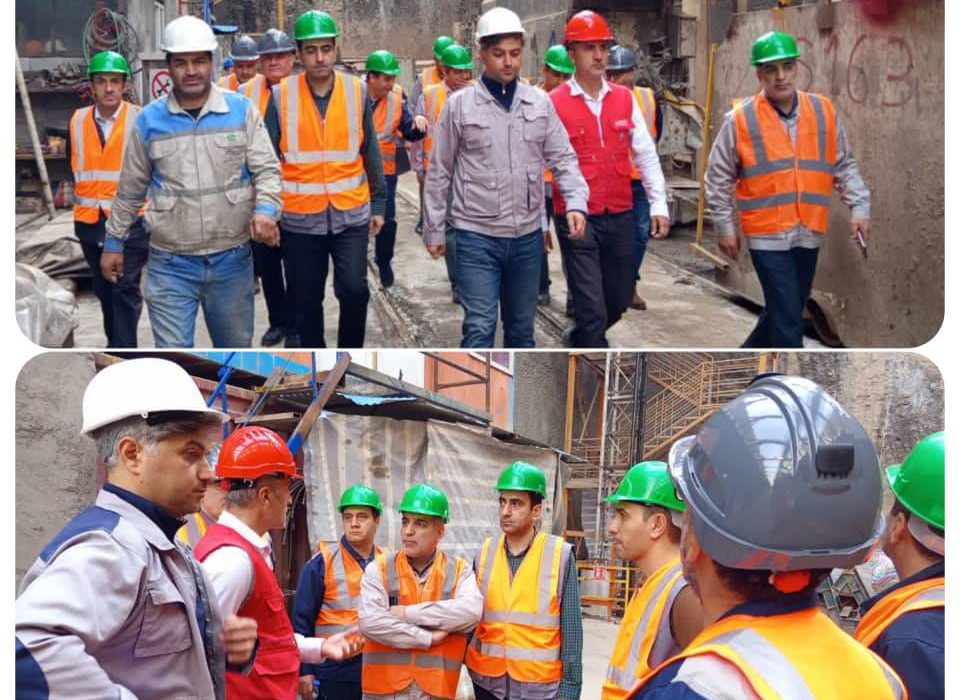 بازدید تیم بازرسی کار اداره‌کل تعاون، کار و رفاه اجتماعی آذربایجان شرقی از پروژه فاز دو خط دو متروی تبریز