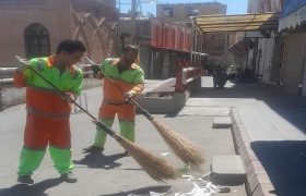 اجرای شبانه روزی طرح نگهداشت شهری در منطقه تاریخی فرهنگی تبریز