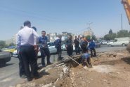مرمت خط لوله آسیب‌دیده در خیابان طالقانی در کمتر از یک ساعت؛ جریان آب مشترکان برقرار شد ‌