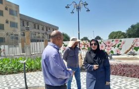 آغاز عملیات ایجاد فضای سبز و کاشت گل در بوستان دانشسرا