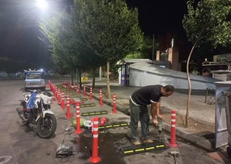 مرمت و نوسازی پارکینگ موتورسیکلت و ایستگاه تاکسی ورودی پیاده‌راه تربیت