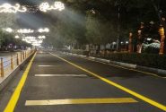 اجرای خطکشی محوری مسیر BRT در محدوده شهرداری منطقه ۸ تبریز