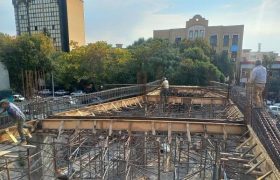 آرماتوربندی سقف طبقه دوم در بلوک یک پروژه بازآفرینی شهری اطلس