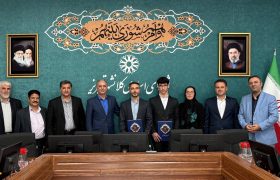تجلیل کمیسیون ورزش شورای اسلامی کلانشهر تبریز از ملی پوش کاراته